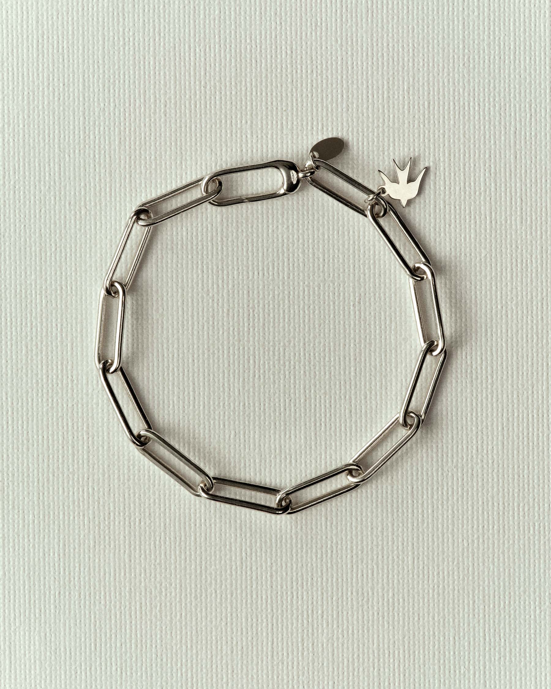 Wide anchor chain bracelet