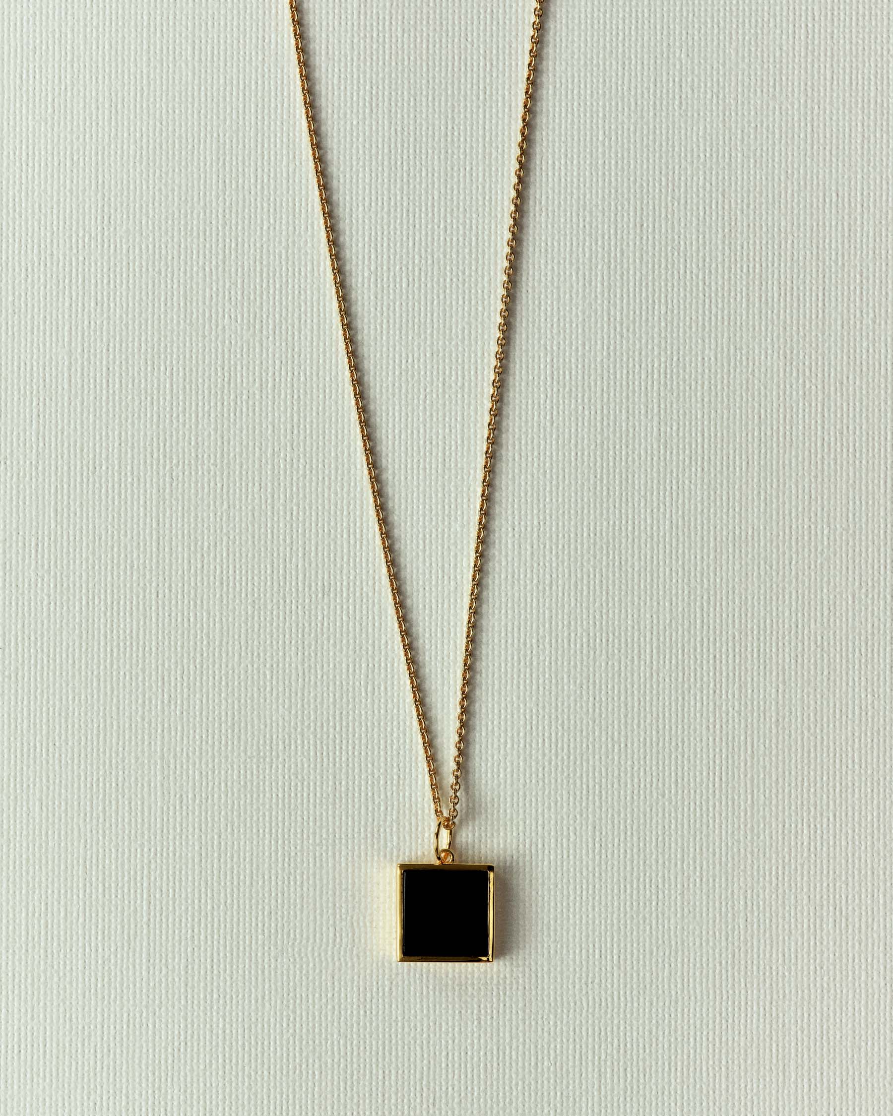 Square stone pendant