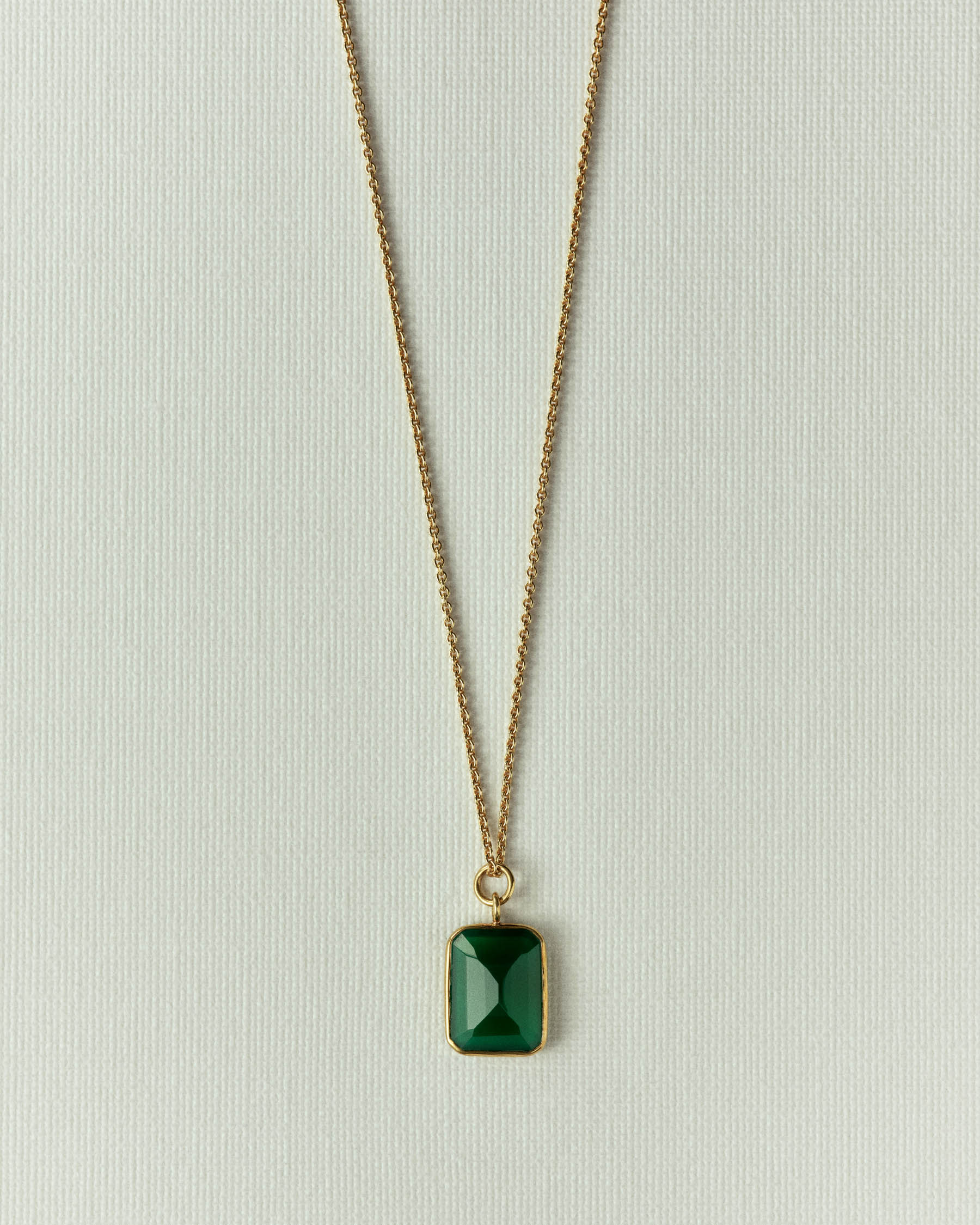 Rectangular stone pendant