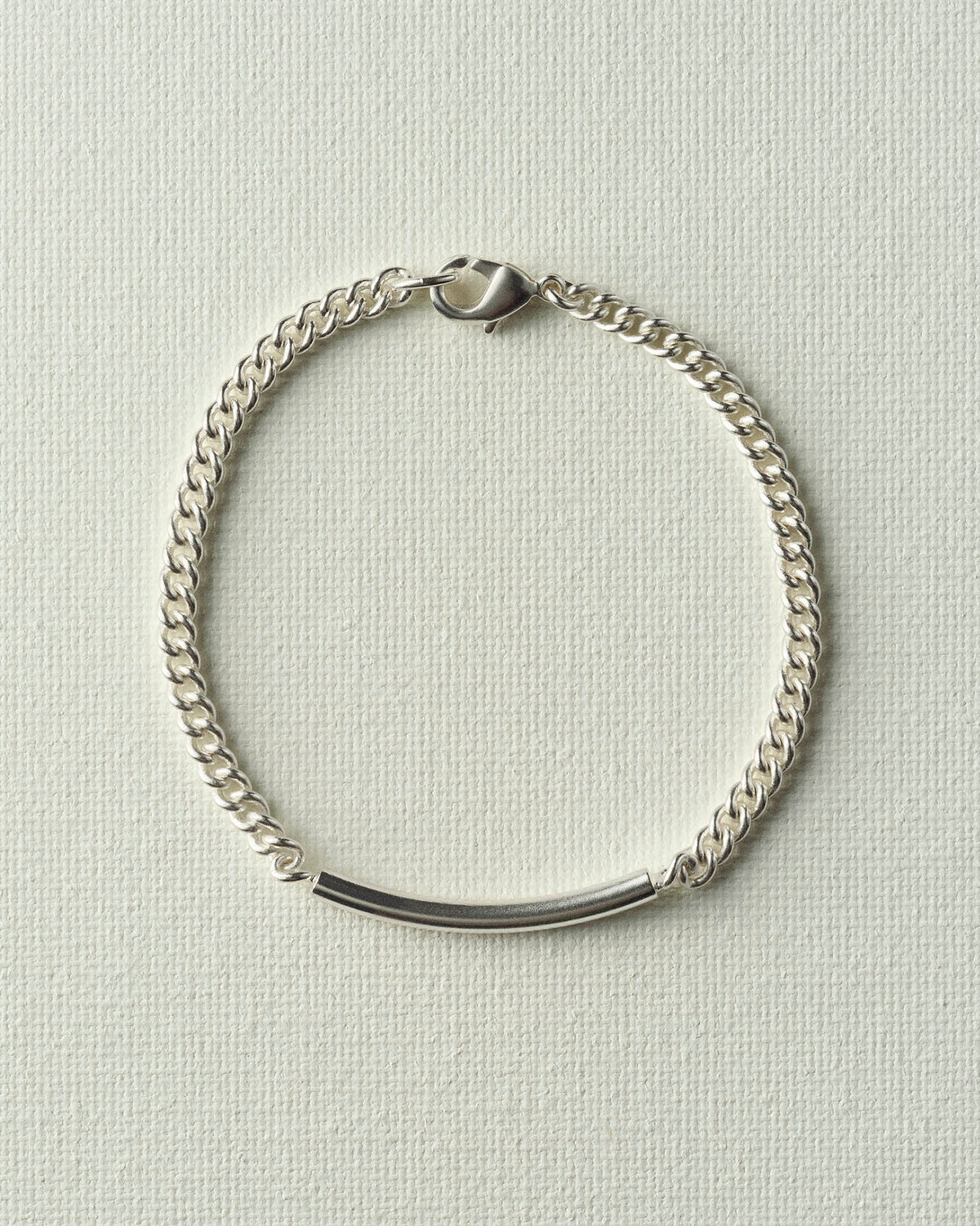 Thin curb identity bracelet