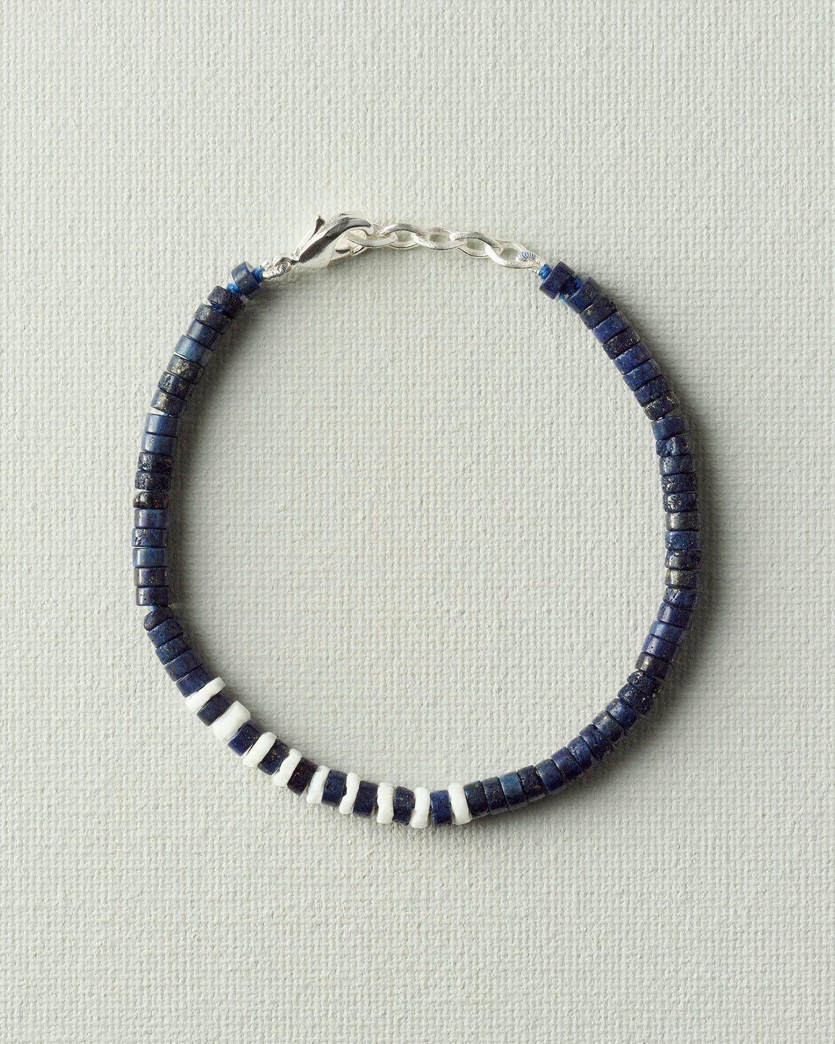 Striped seashell bead bracelet