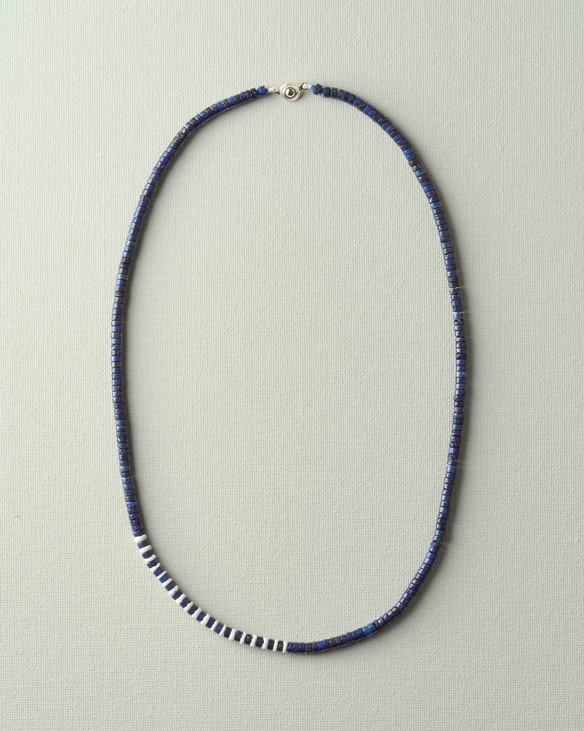 Striped seashell bead necklace