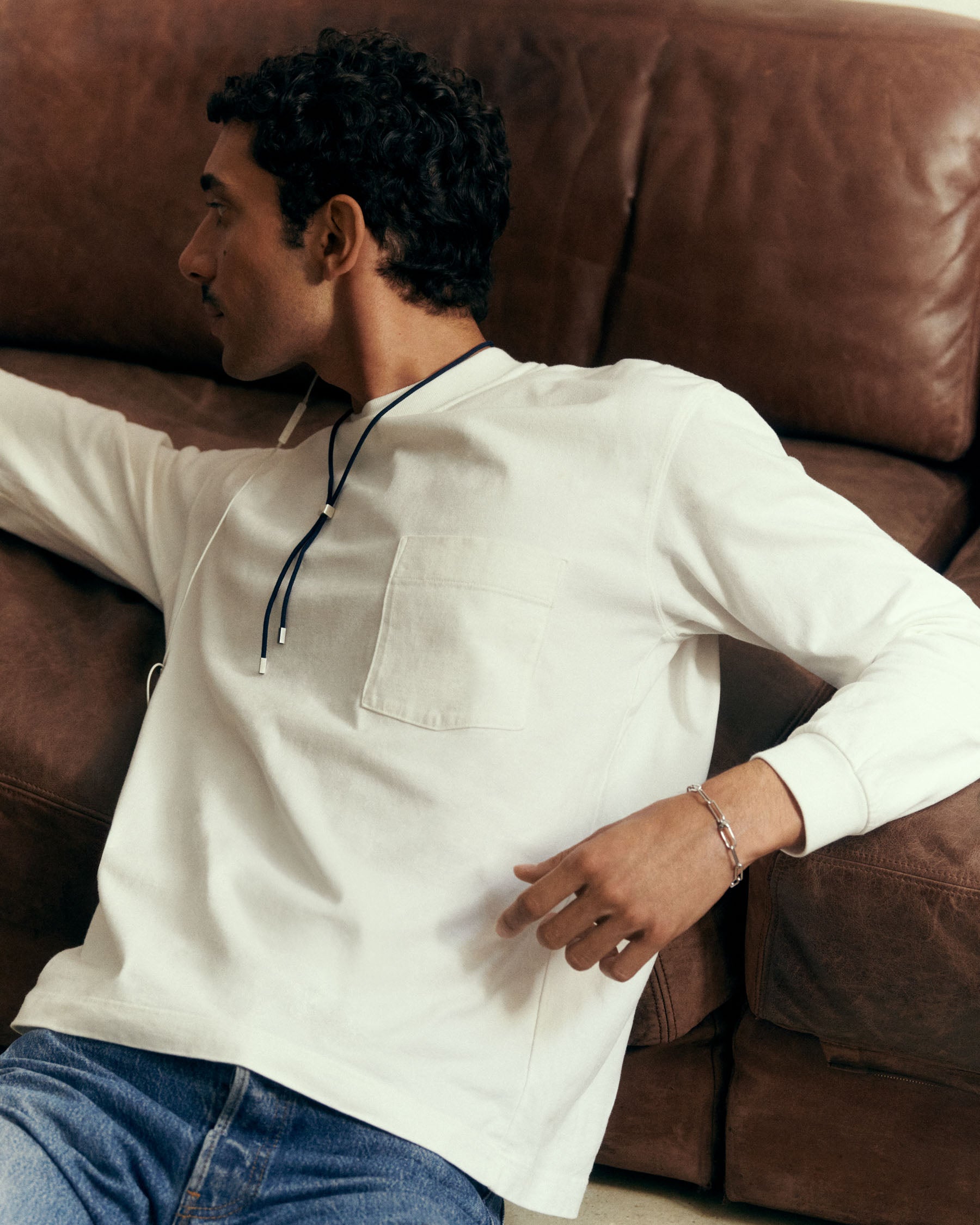 Wide anchor chain bracelet