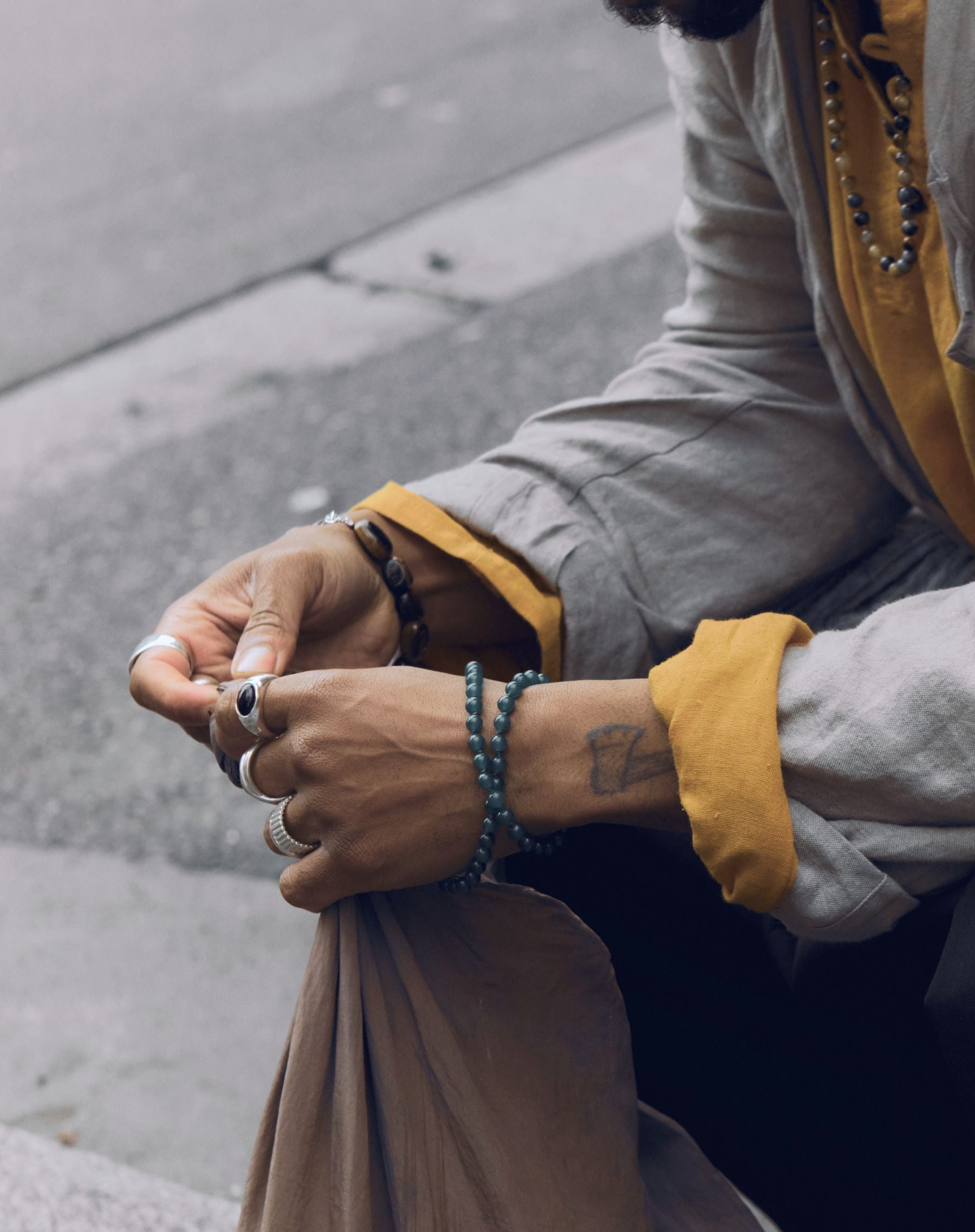 Irregular stone bracelet 12-16mm xl