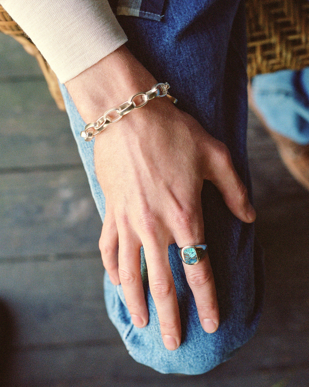 Stone Signet Ring Rectangle