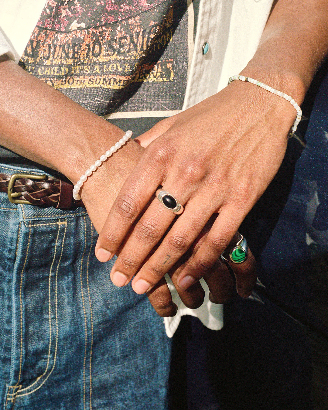 Bracelet bicolore à perles