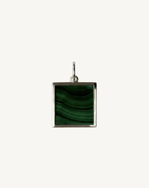 Square stone pendant