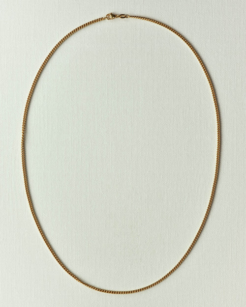 Fine curb chain necklace
