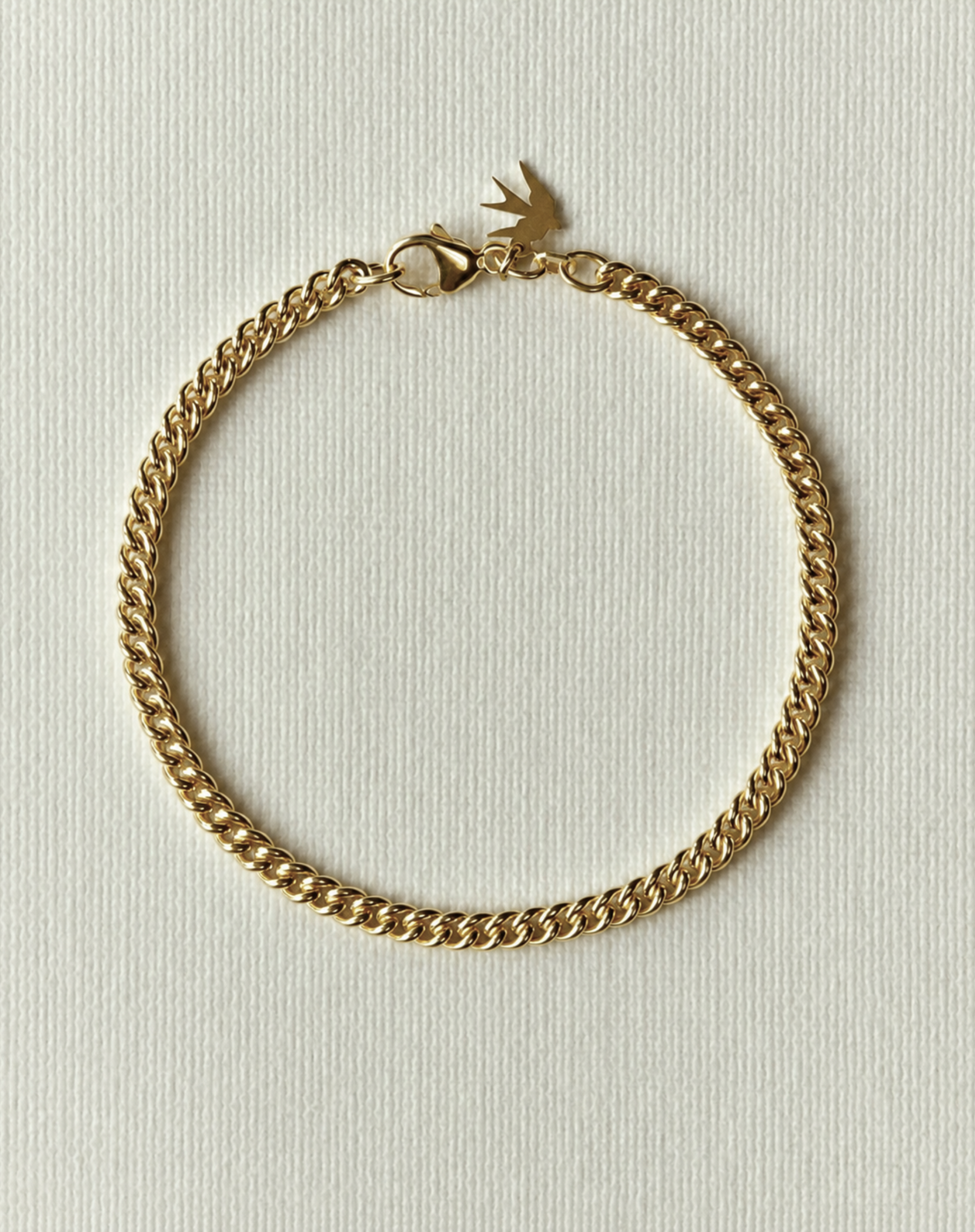 Bracelet chaine maille cubaine ronde