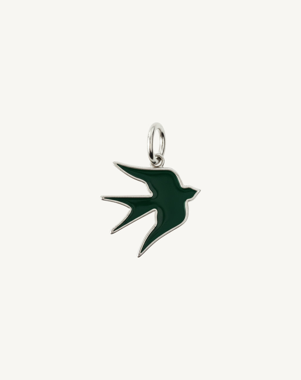Enamel swallow charm