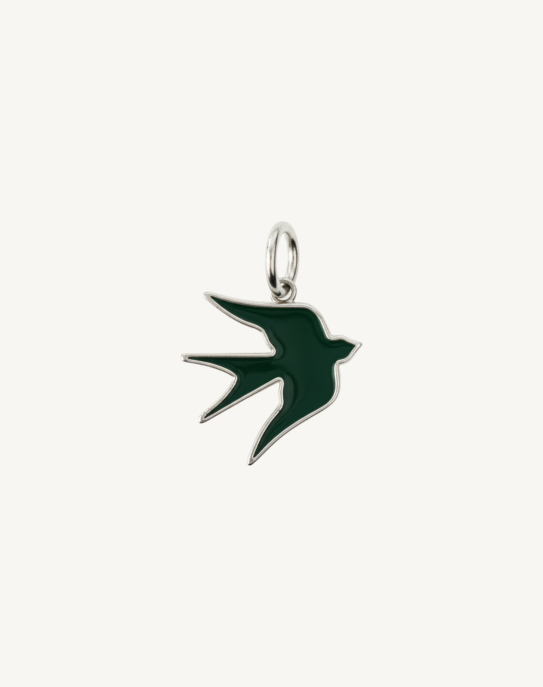 Enamel swallow charm