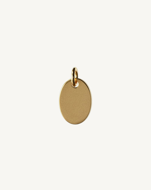 Thick oval medal pendant