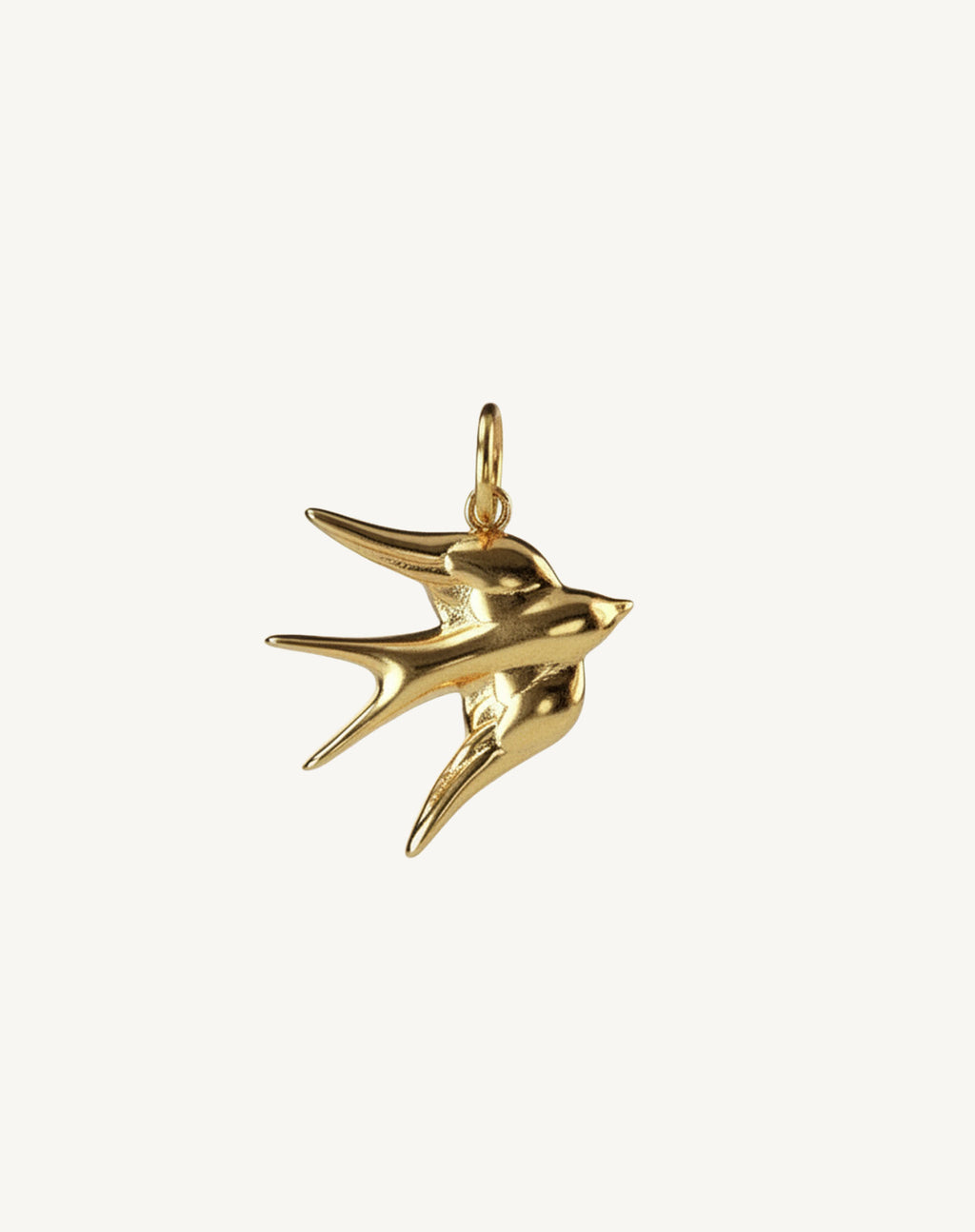 Embossed swallow charm