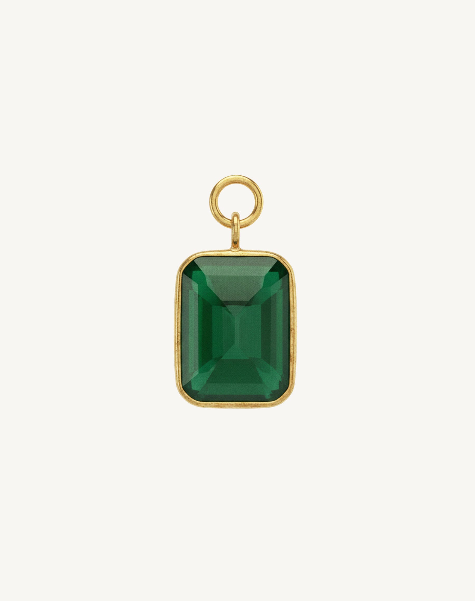 Pendentif rectangulaire serti pierre
