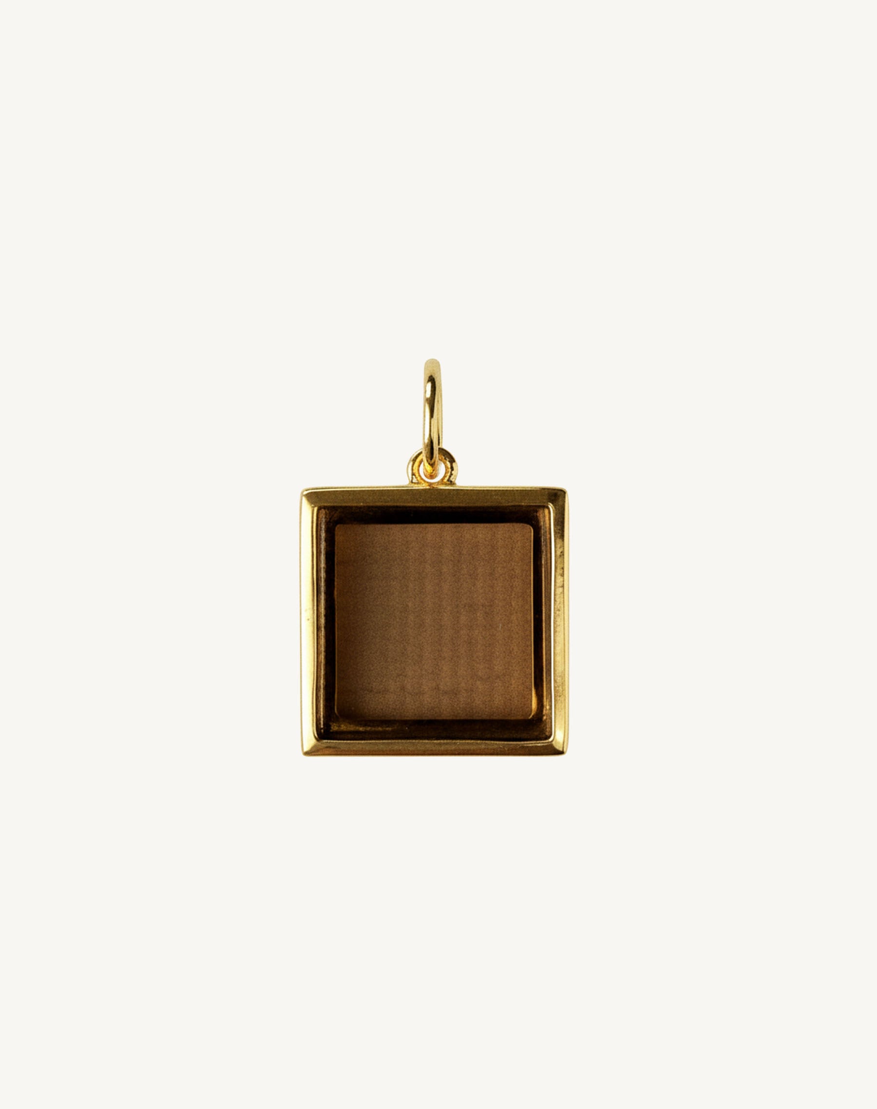 Pendentif carré serti pierre