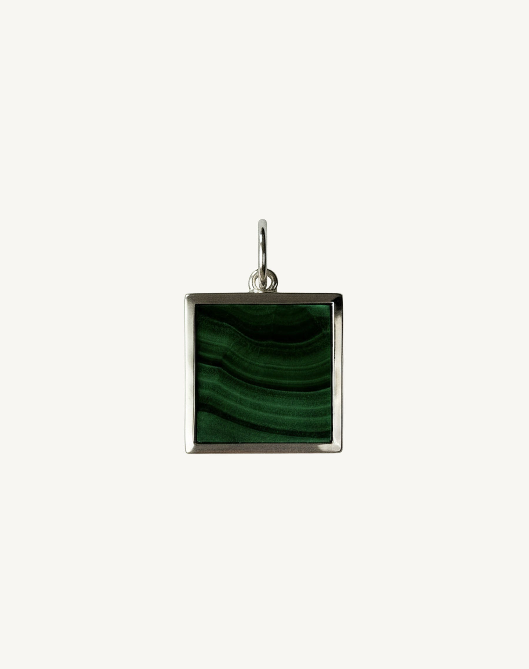 Pendentif carré serti pierre