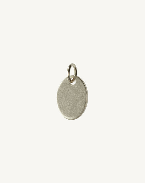 Thick oval medal pendant