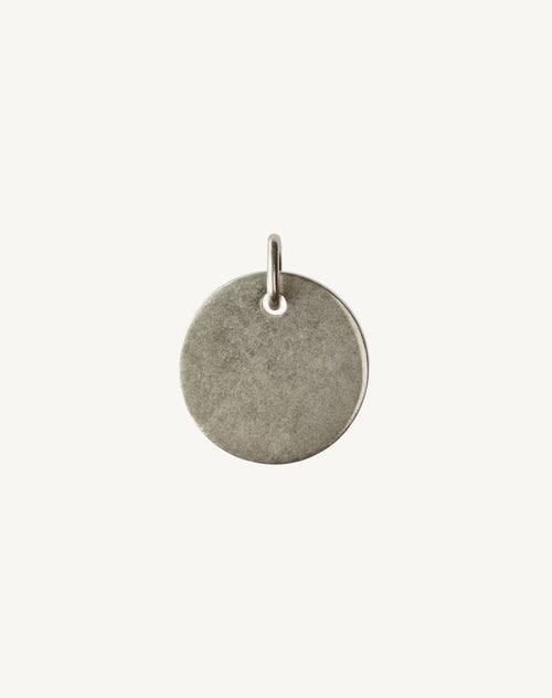 Thick round medal pendant